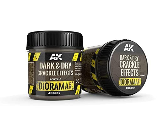 AK Interactive Diorama Dark & Dry Crackle Effects Acrylic 100ml Bottle - AKI-8032
