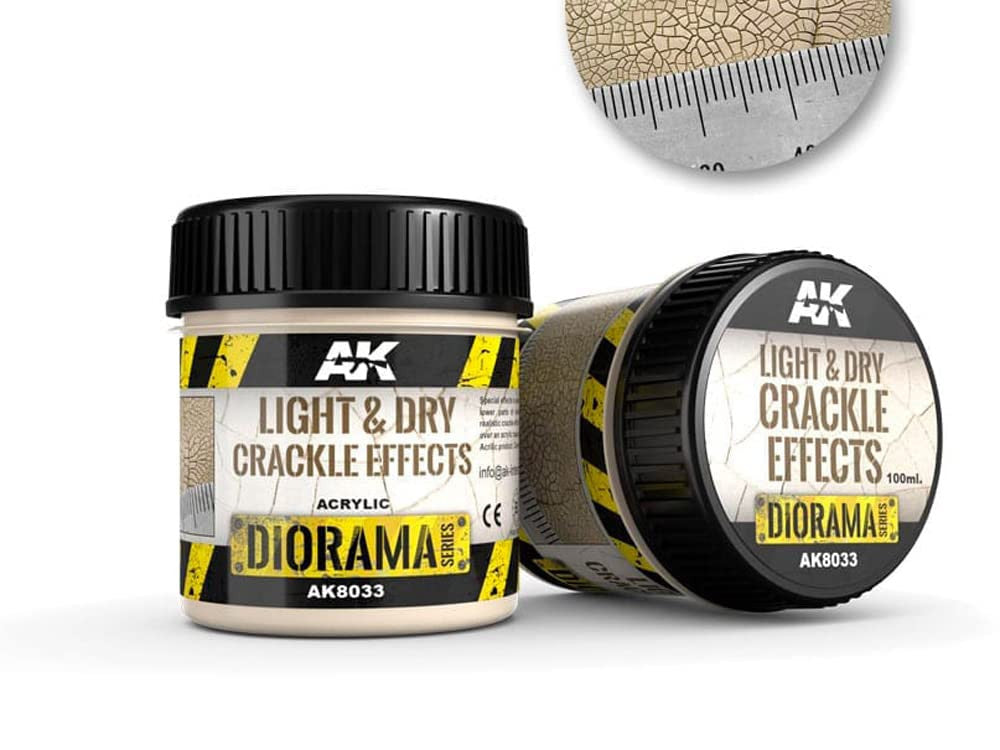 AK Interactive Diorama Light & Dry Crackle Effects Acrylic 100ml Bottle - AKI-8033