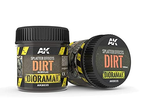 AK Interactive Diorama Splatter Effects Dirt Acrylic 100ml Bottle - AKI-8035