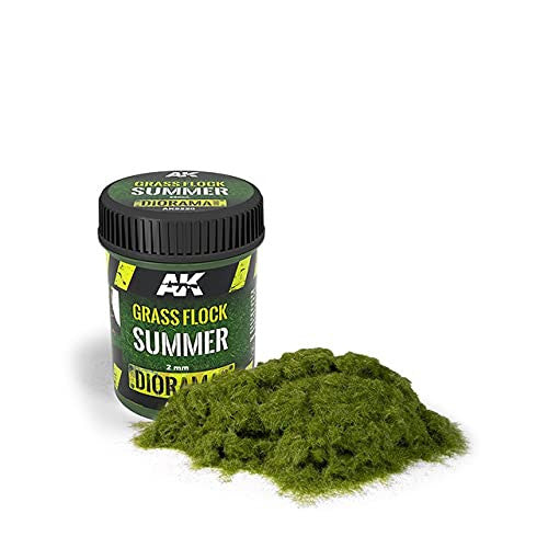 AK Interactive Diorama Summer Grass Flock 250ml Bottle - AKI-8220