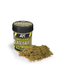 AK Interactive Diorama Late Fall Grass Flock 250ml Bottle - AKI-8222