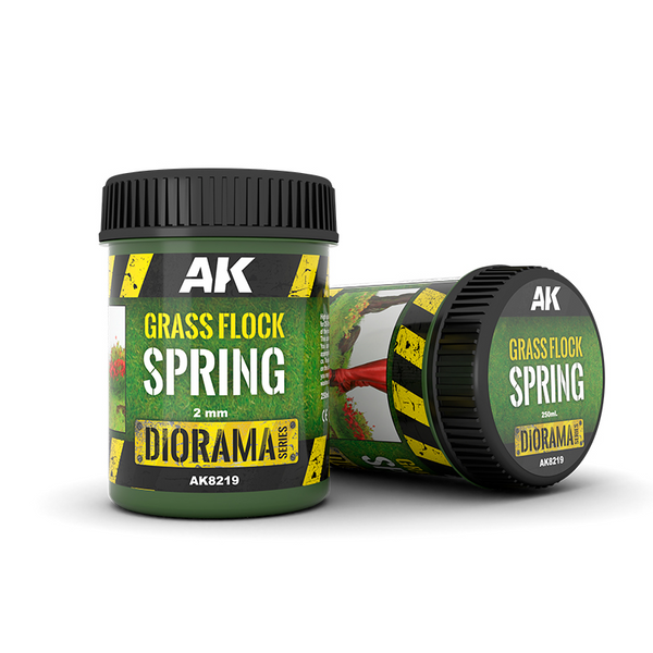 AK Interactive Diorama Spring Grass Flock 250ml Bottle - AKI-8219