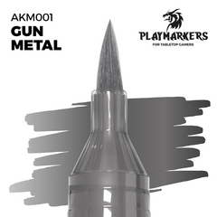 AK Interactive Playmarkers Gun Metal Acrylic Gamers Paint AKI-M001