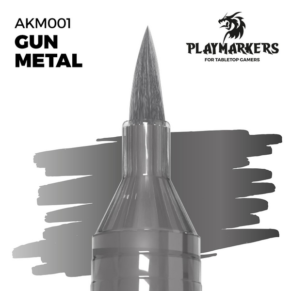AK Interactive Playmarkers Gun Metal Acrylic Gamers Paint AKI-M001