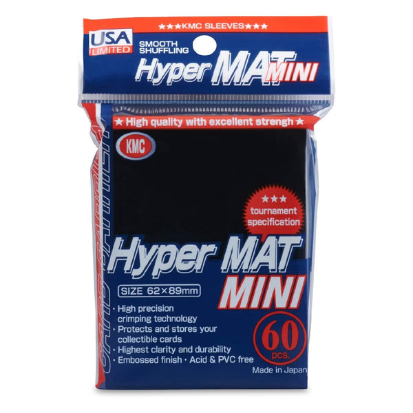 KMC Sleeves Mini Hyper Matte Black Us Distribution Packaging (60) KMC2109