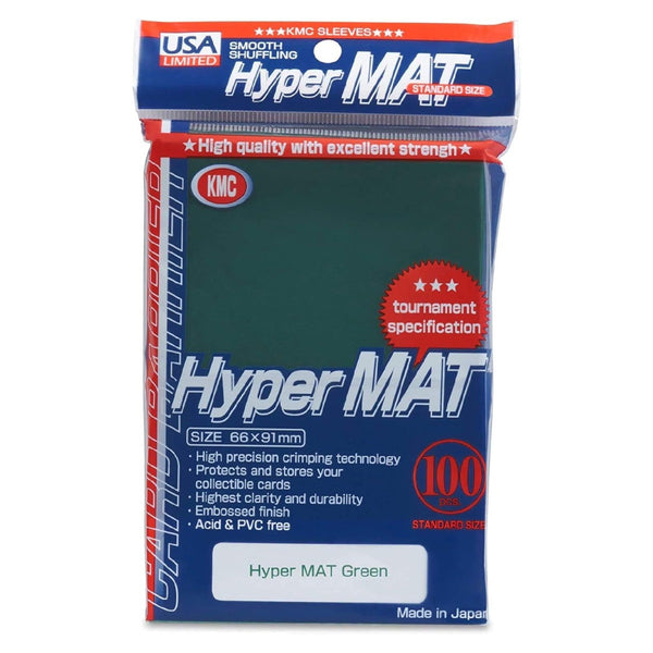 KMC Sleeves Hyper Matte Green Us Distribution Packaging (100) KMCHM2062