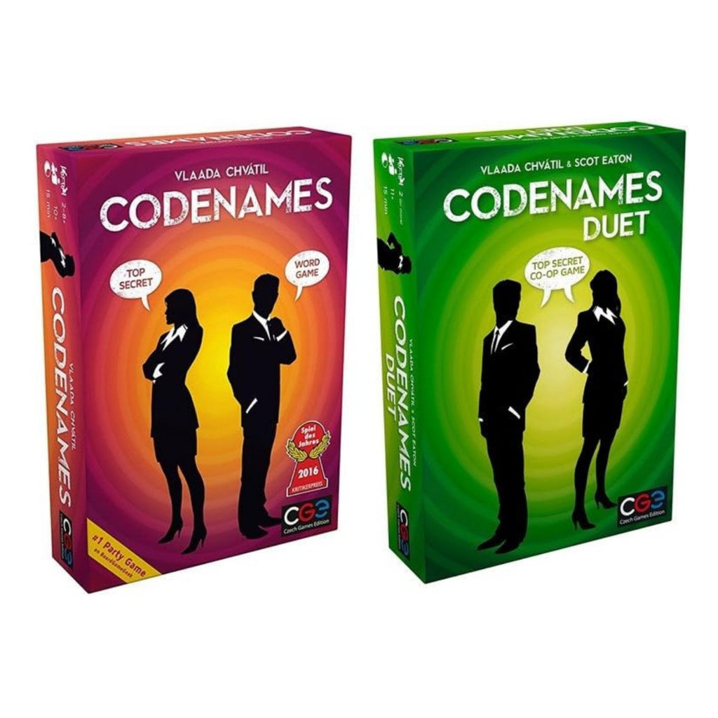 Czech Games Codenames Bundle Set Includes Codenames and Codenames Duet, 2-Player Word Deduction CGE-00031K1