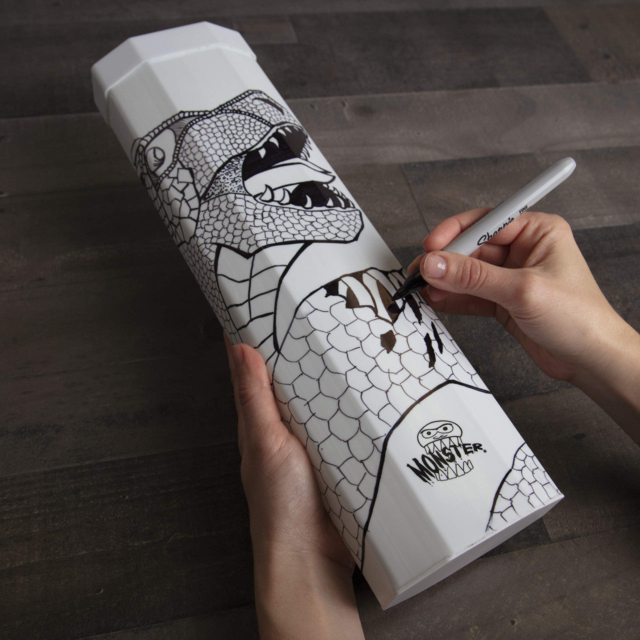 Monster Prism Dual Playmat Tube Opaque White With White Cap