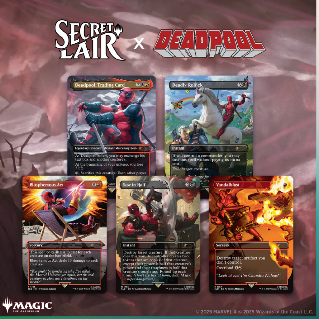 Magic The Gathering Secret Lair X Marvelâ€™s Deadpool 6 Nonfoil WOCD4903