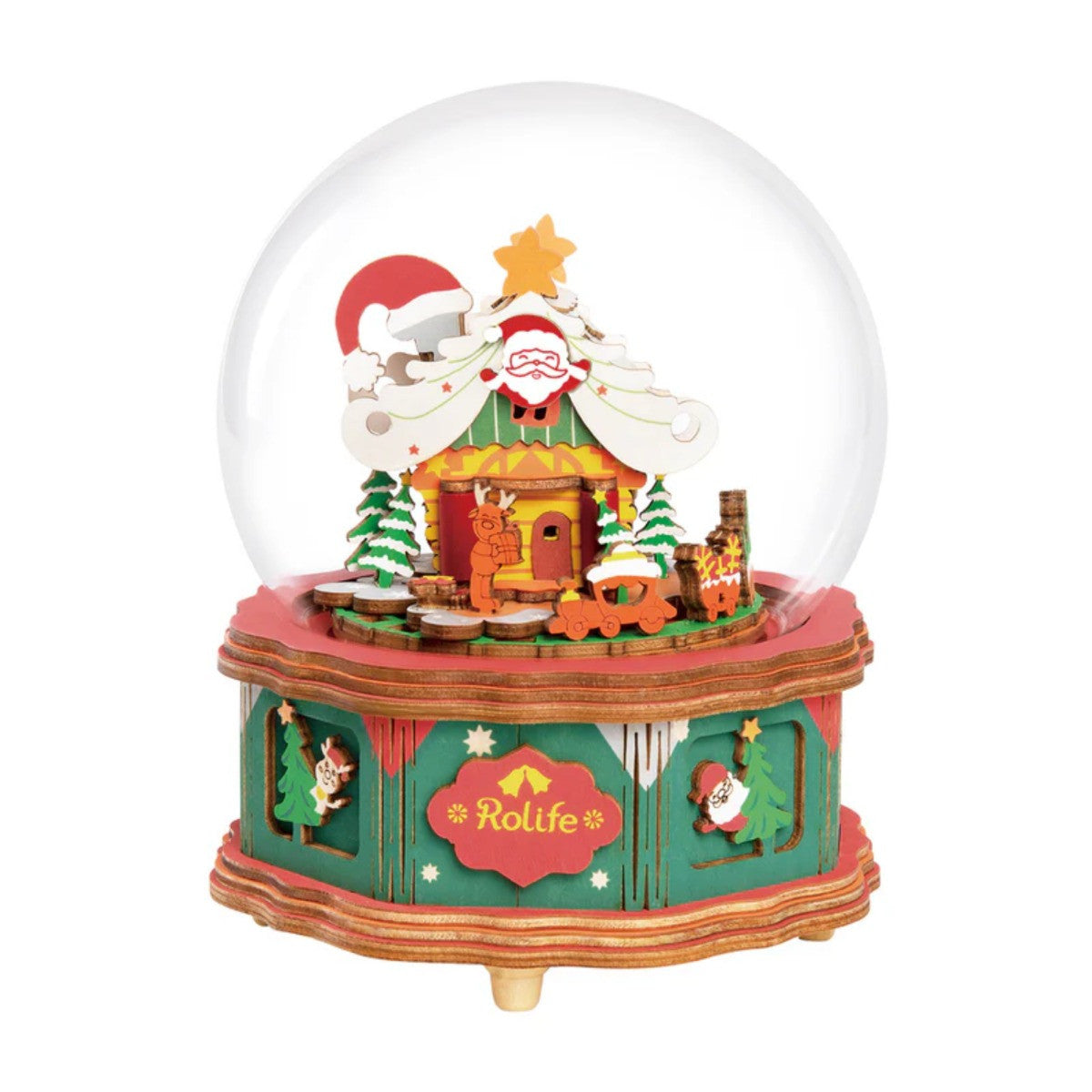 Robotime Rolife Christmas Town DIY Music Box Kit RT-AM46