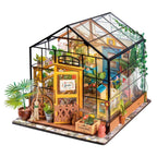 Robotime Rolife Cathys Flower House DIY Miniature Greenhouse Wooden Dollhouse Model RT-DG104