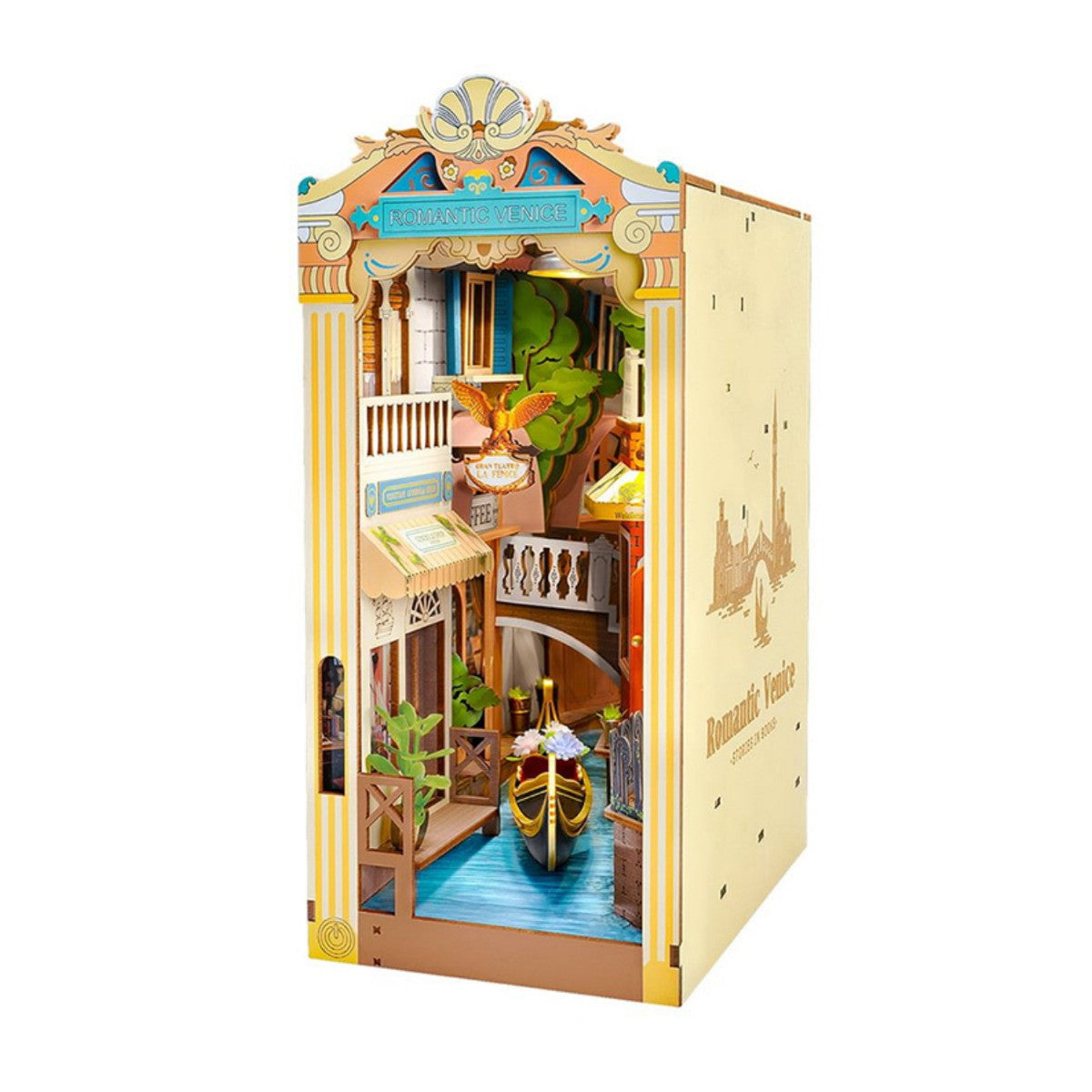Robotime Rolife Romantic Venice DIY Book Nook Shelf Insert Kit RT-TGB08