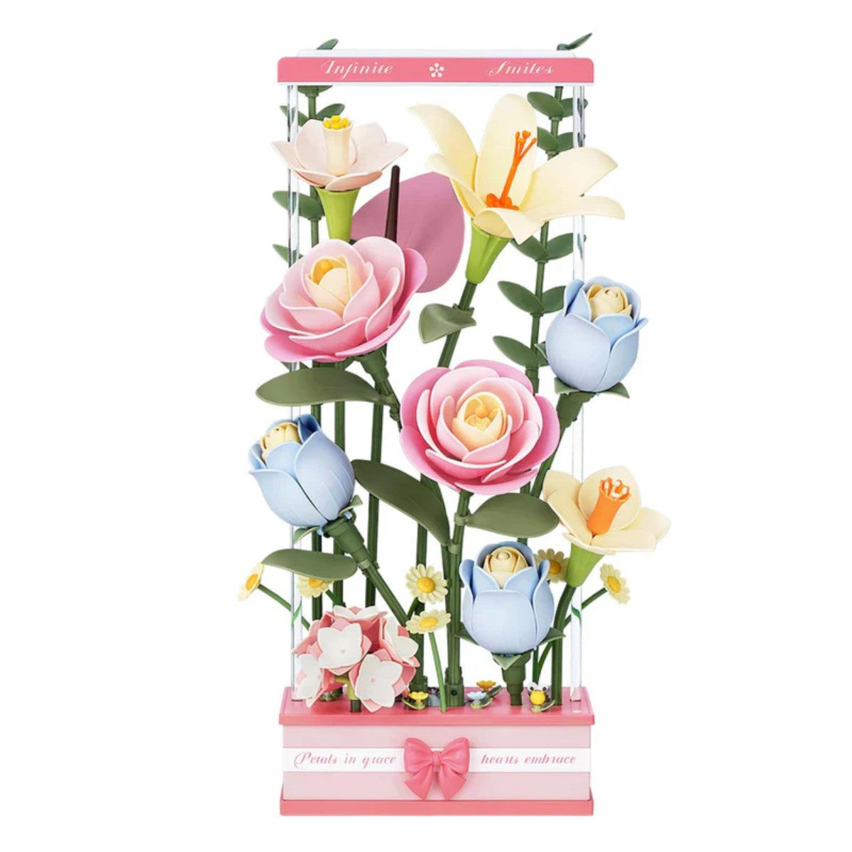 Robotime Rokr Blooming Bouquet Box DIY 3D Wooden Puzzle Floral Art Motor Powered Flower Display RT-AF01D