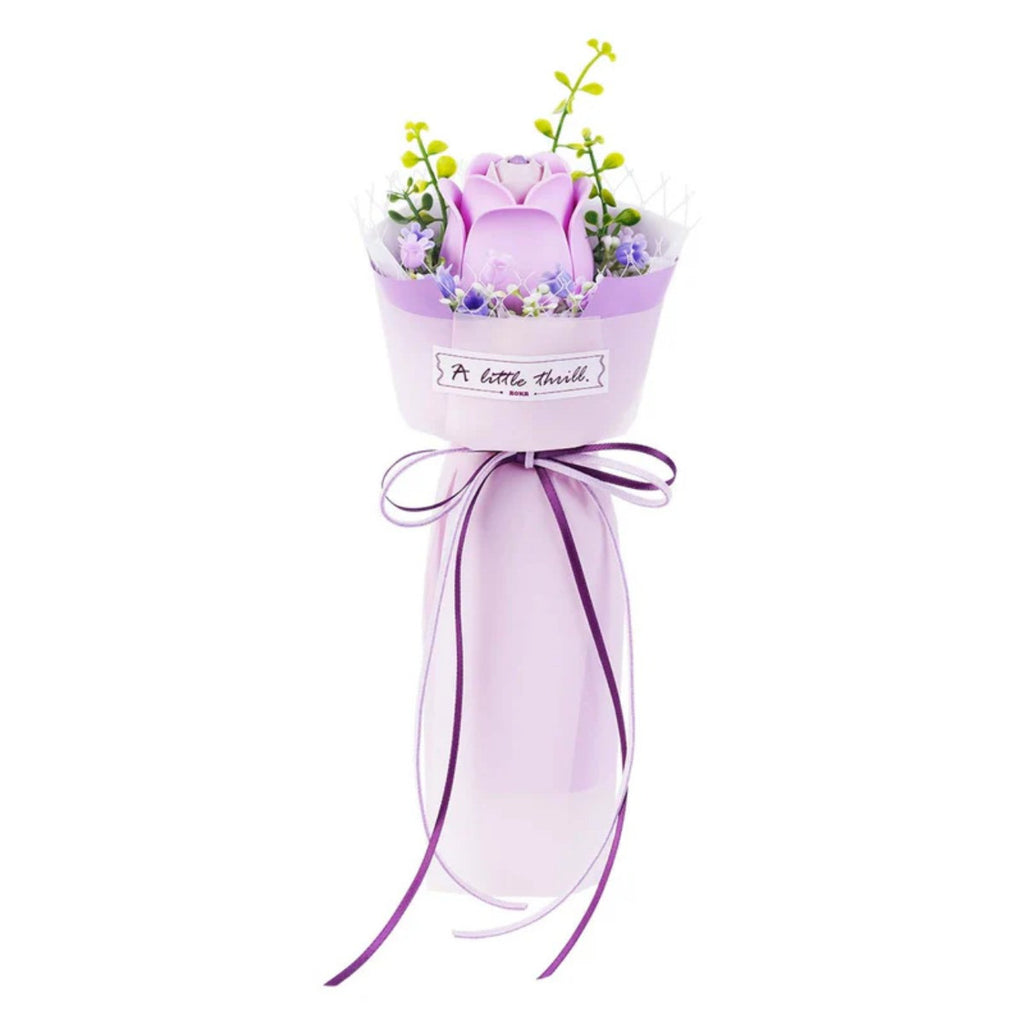 Robotime Rokr Purple Rose DIY Bouquet 3D Wooden Puzzle Elegant Floral Art RT-AF021