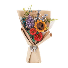 Robotime Rowood Wooden Flower Bouquet DIY 3D Puzzle Adjustable Pre Colored Floral Arrangement RT-TW01H
