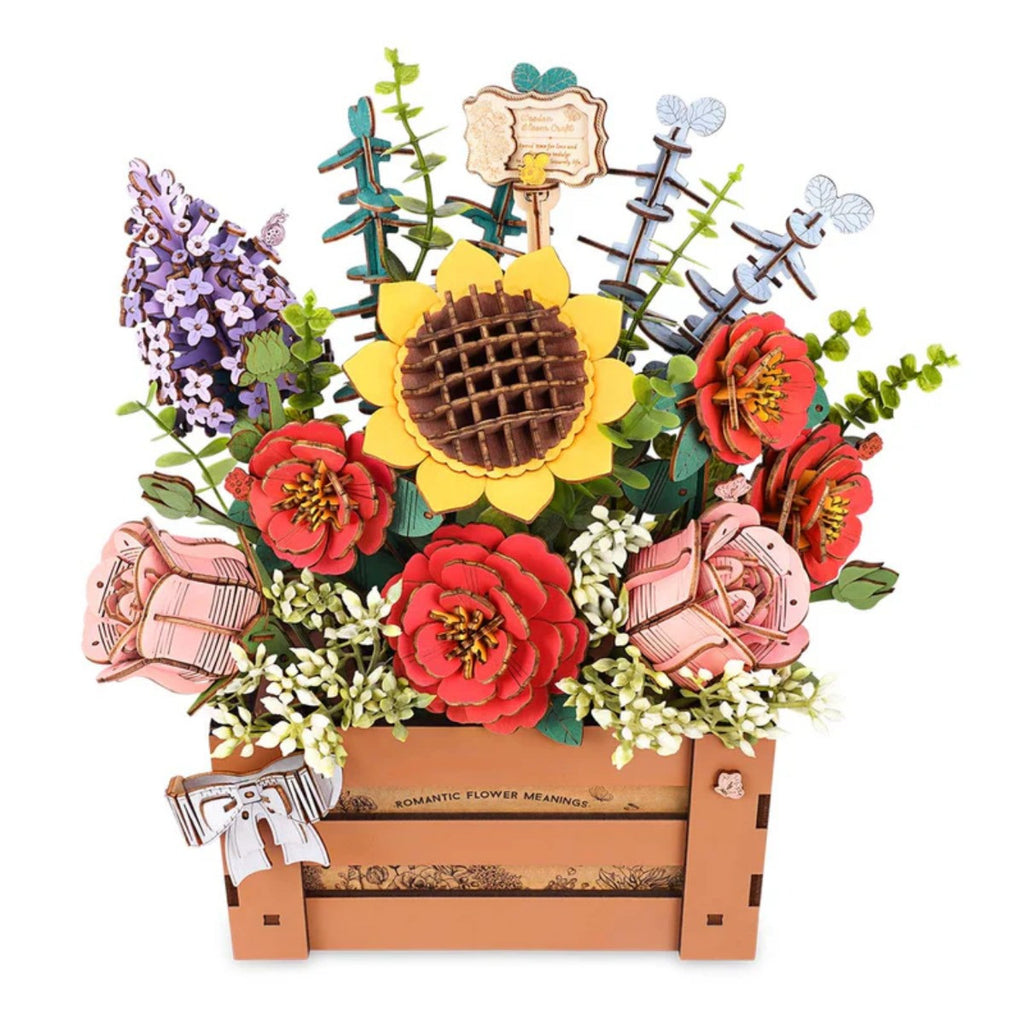 Robotime Rowood Wooden Bloom Box DIY 3D Wooden Flower Arrangement TW02H RT-TW02H