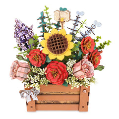 Robotime Rowood Wooden Bloom Box DIY 3D Wooden Flower Arrangement TW02H RT-TW02H