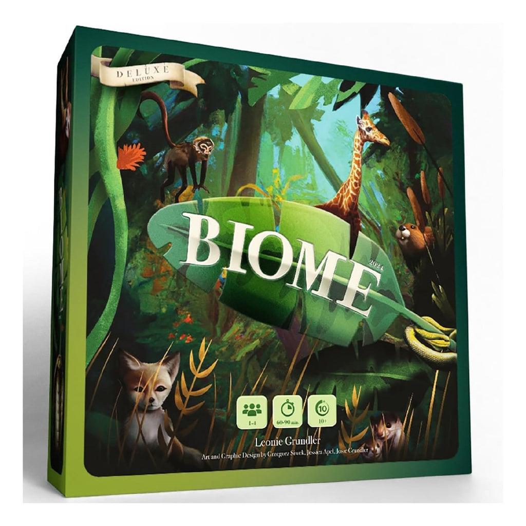 Lioness Games Biome Deluxe Edition Nature Themed Strategy Board Game for Adults and Family for 1 to 4 Players Average Playtime 60 to 120 Minutes LGB002EN