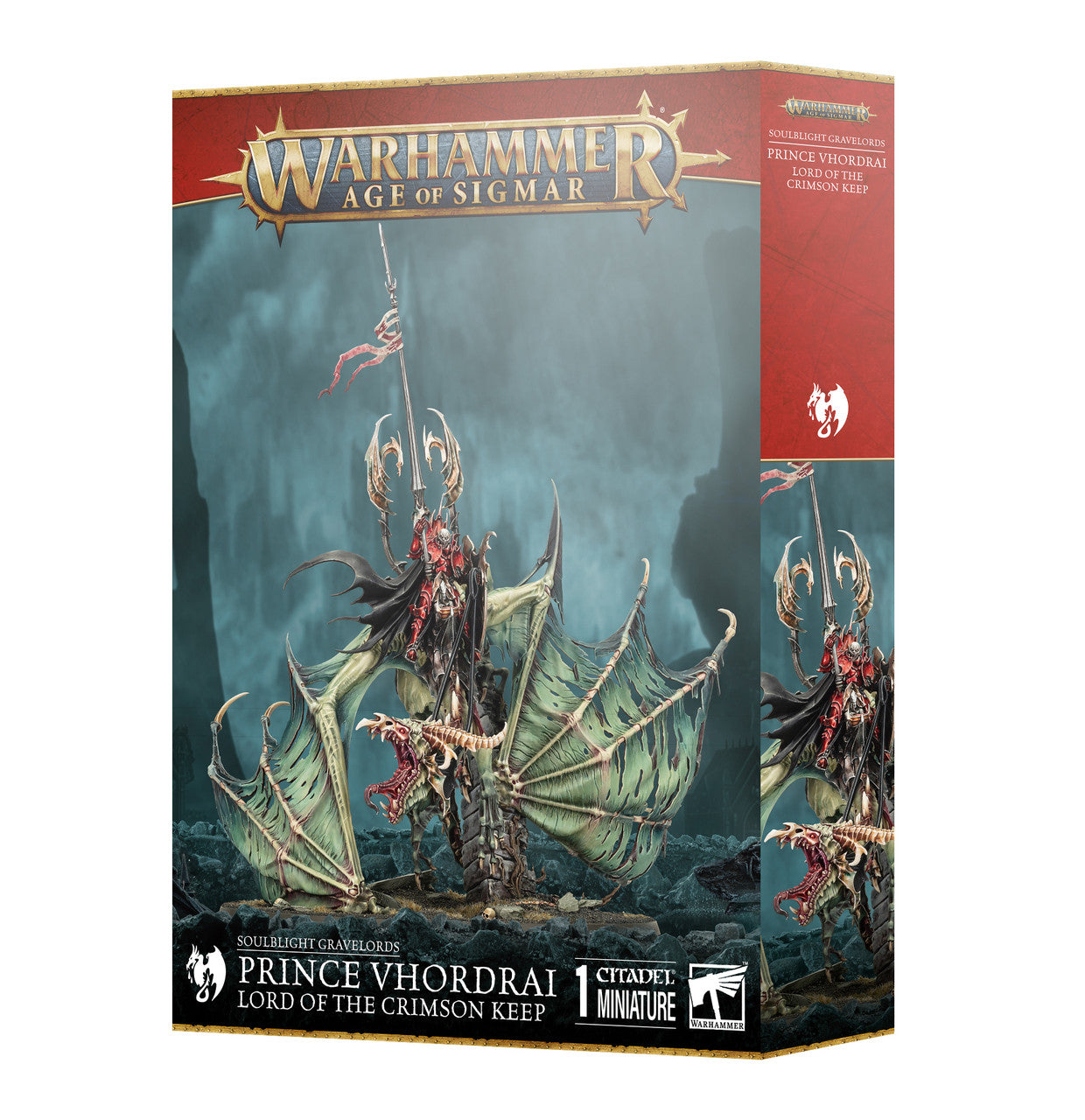 Games Workshop Warhammer Age Of Sigmar Soulblight Gravelords Prince Vhordrai Lord/Crimson Keep Plastic Box 91-80