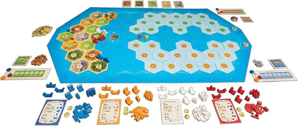 Catan Explorers and Pirates Board Game Expansion for Adults and Family for Ages 12+ for 2 to 4 Players Average Playtime 90 to 120 Minutes CN3075