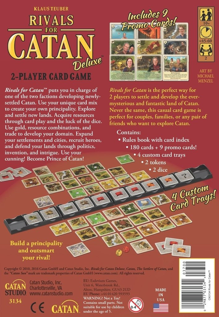 Catan Rivals for Catan Deluxe Card Game Base Game for Adults and Family for Ages 10+ for 2 Players Average Playtime 45 to 60 Minutes CN3134