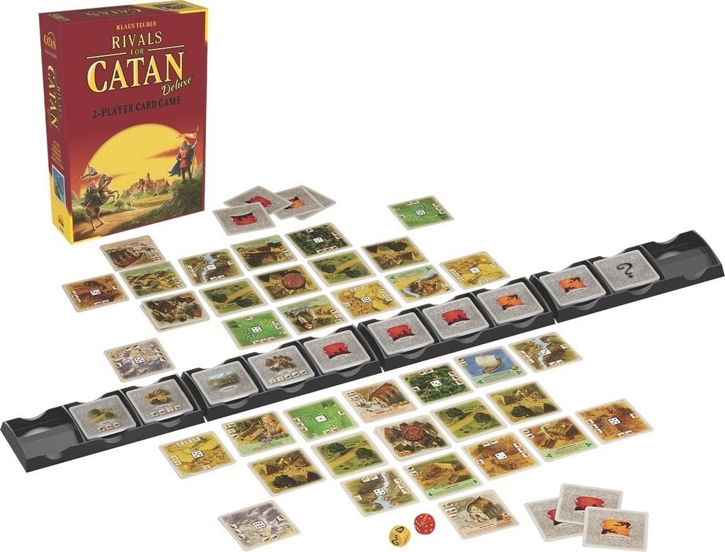 Catan Rivals for Catan Deluxe Card Game Base Game for Adults and Family for Ages 10+ for 2 Players Average Playtime 45 to 60 Minutes CN3134