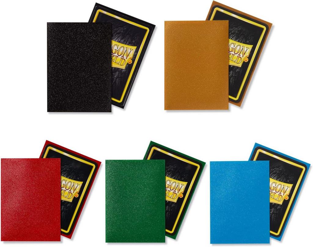 Dragon Shield Sleeves Standard Size Gold, Jet, Emerald, Ruby, Sapphire 100ct 5 Packs ATM11006K3