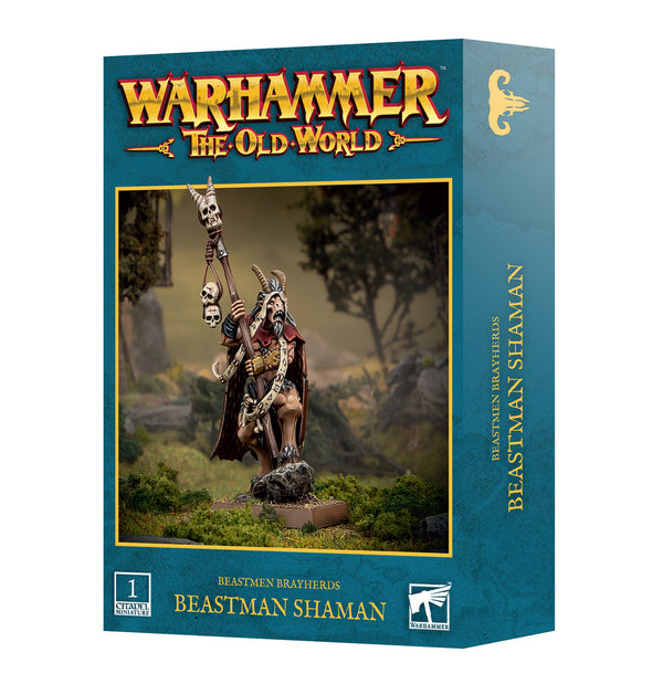 Games Workshop Wahammer The Old World Beastmen Brayherds Beastman Shaman plastic Box 08-111