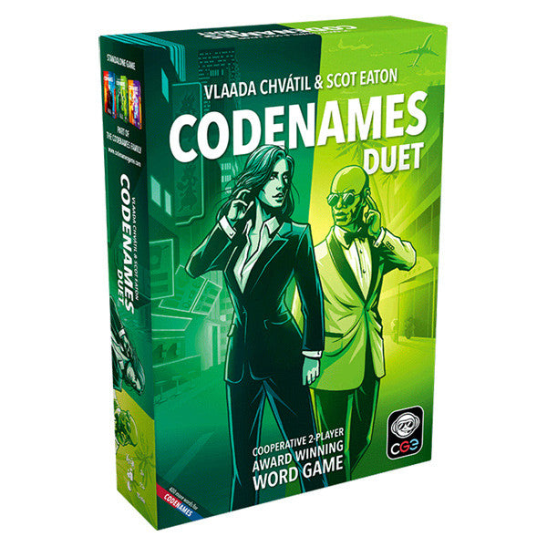 Czech Games Codenames Duet Board Game 2025 Edition Cooperative Word Deduction Game for Adults and Family for 2 or More Players Average Playtime 15 Minutes CGE-00126