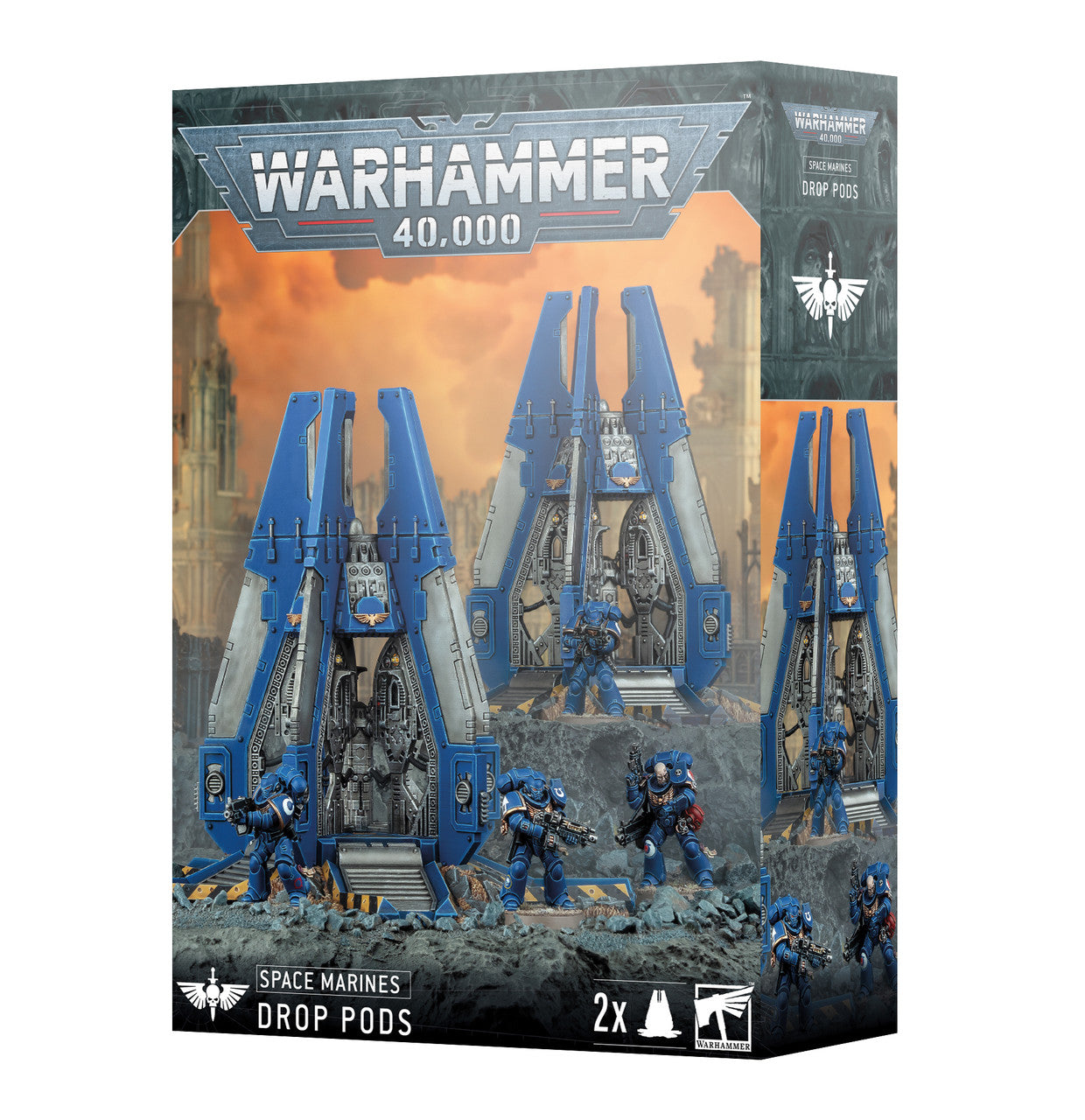 Games Workshop Warhammer 40K Space Marines Drop Pods 48-101
