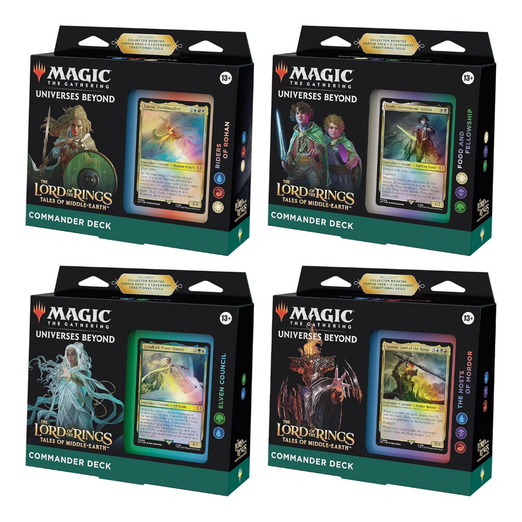 Magic the Gathering CCG Universes Beyond The Lord of the Rings Tales of Middle-Earth Commander Deck Carton (4) WOC-D15250000