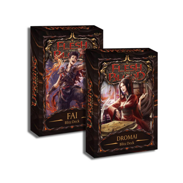 ●Flesh and Blood ブリッツデッキ 3種セット ×2セット Flesh and Blood TCG Uprising Blitz Decks Either Fai or Dromai Deck
