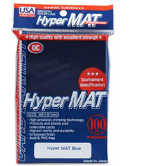 KMC Sleeves Hyper Matte Blue 100 count Standard Size Sleeves Pack USA Packaging KMC-HM2031