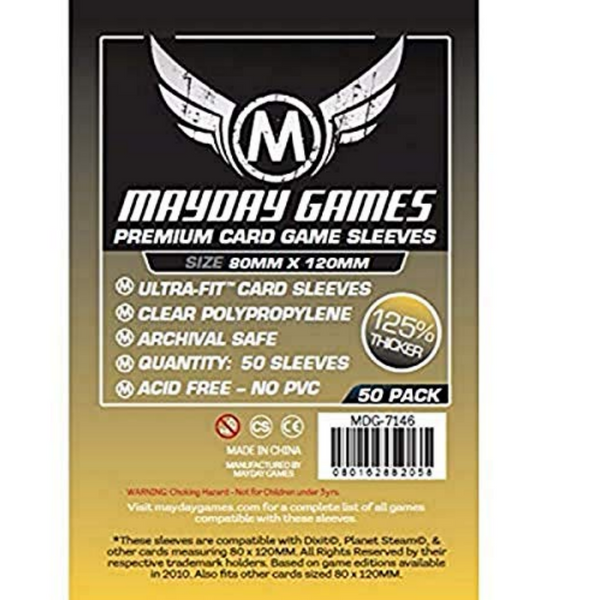 Mayday Games Sleeves 80x120mm-50 Premium MDG-7146