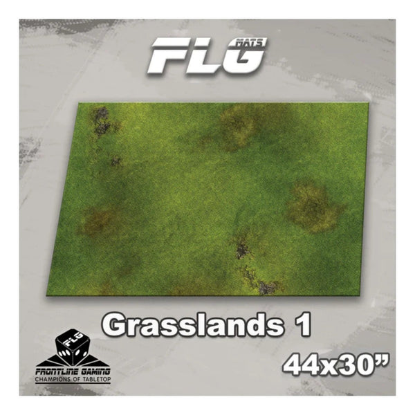 Frontline Gaming FLG Mats Grasslands 1 44"x30" For Battles In Warhammer 40K Horus Heresy Combat Patrol And Board Games GRASS144x30