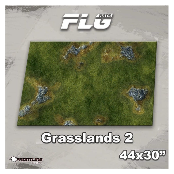 Frontline Gaming FLG Mats Grasslands 2 44"x30" For Battles In Warhammer 40K Horus Heresy Combat Patrol And Board Games GRASS244x30