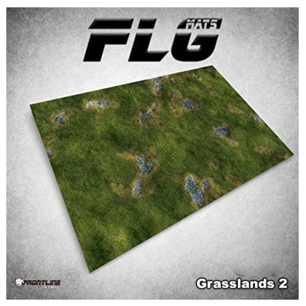 Frontline Gaming FLG Mats Grasslands 2 44"x60" For Tournament Warhammer 40K Horus Heresy Age Of Sigmar Incursion And Strike Force Board Games GRASS244x60