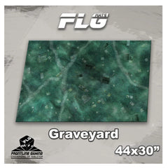 Frontline Gaming FLG Mats Graveyard 44"x30" For Battles In Warhammer 40K Horus Heresy Combat Patrol And Board Games GYARD44x30