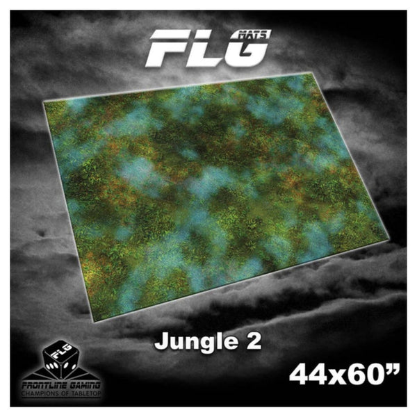 Frontline Gaming FLG Mats Jungle 2 44"x60" For Tournament Warhammer 40K Horus Heresy Age Of Sigmar Incursion And Strike Force Board Games Jung244x60