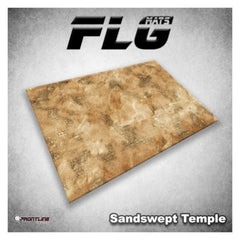 Frontline Gaming FLG Mats Sandswept Temple 44"x30" For Battles In Warhammer 40K Horus Heresy Combat Patrol And Board Games STEMPLE44x30