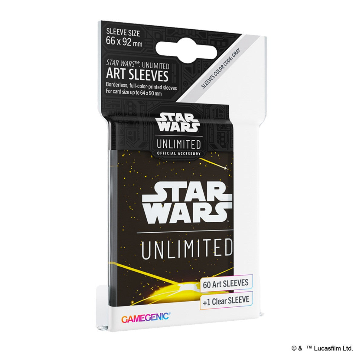Gamegenic Star Wars Unlimited Art Sleeve Card Back Yellow GGS15056ML
