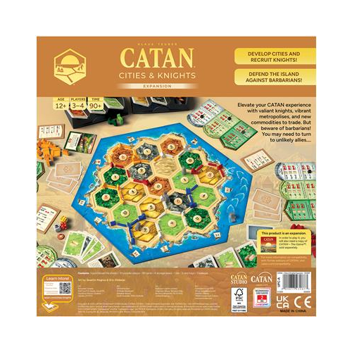 Catan Cities and Knights Board Game Expansion for Adults and Family for Ages 12+ for 3 to 4 Players Average Playtime 90 Minutes CN3087