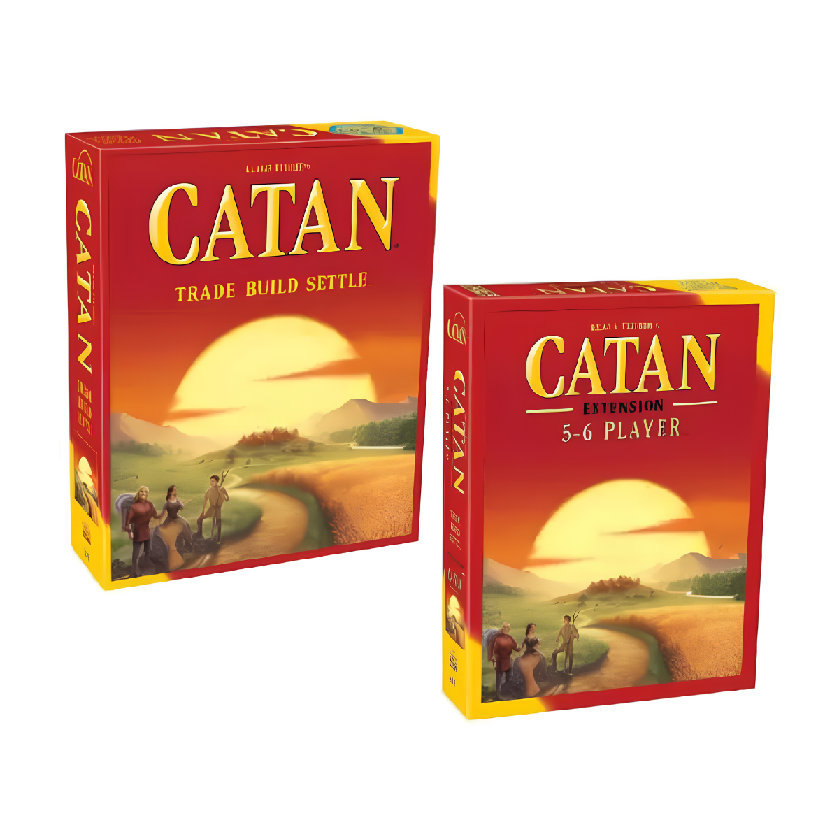 Catan Trade Build Settle Board Game Base Game with Extension for Adults and Family for Ages 10+ for 3 to 4 Players Average Playtime 60 Minutes CSI-CN3071K3
