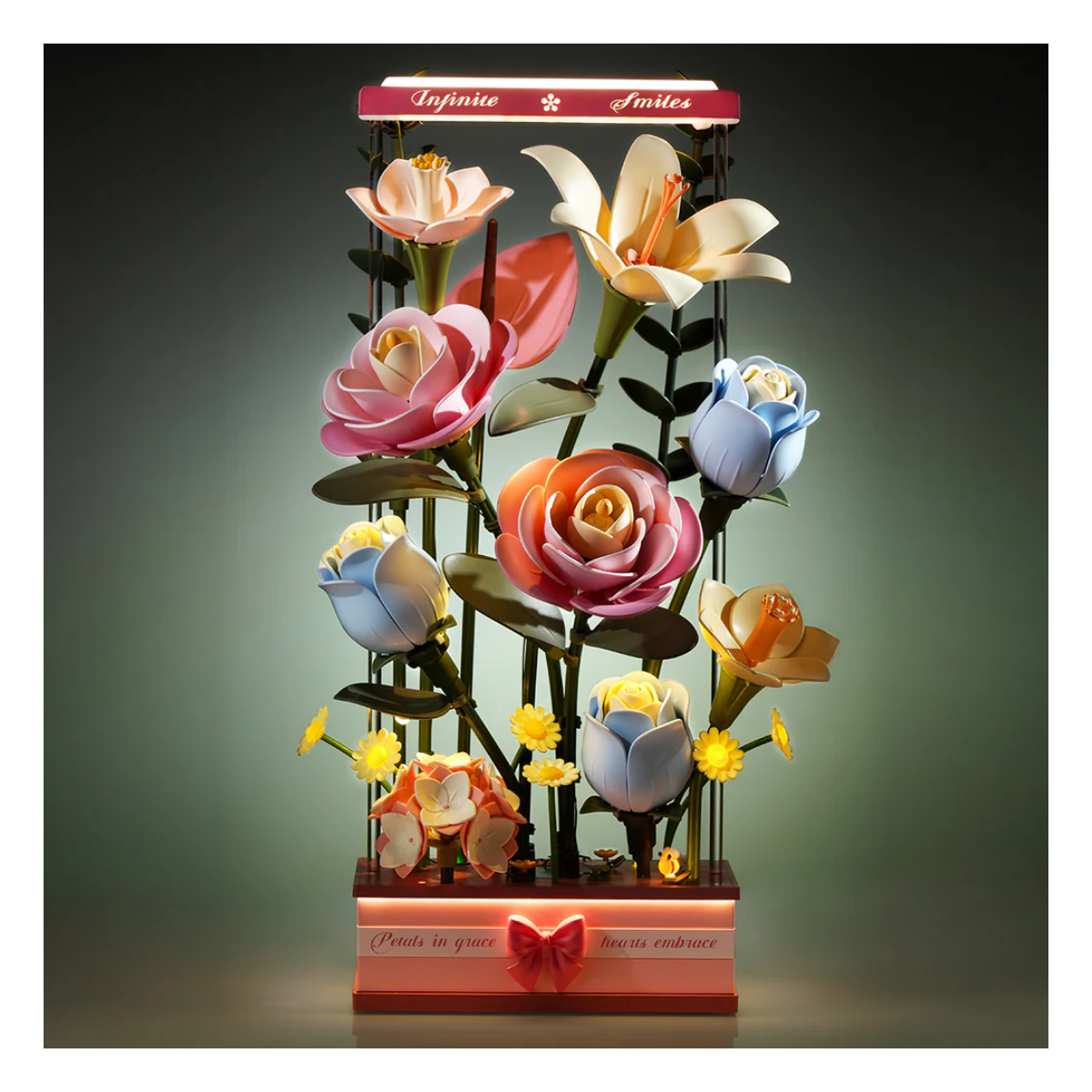 Robotime Rokr Blooming Bouquet Box DIY 3D Wooden Puzzle Floral Art Motor Powered Flower Display RT-AF01D