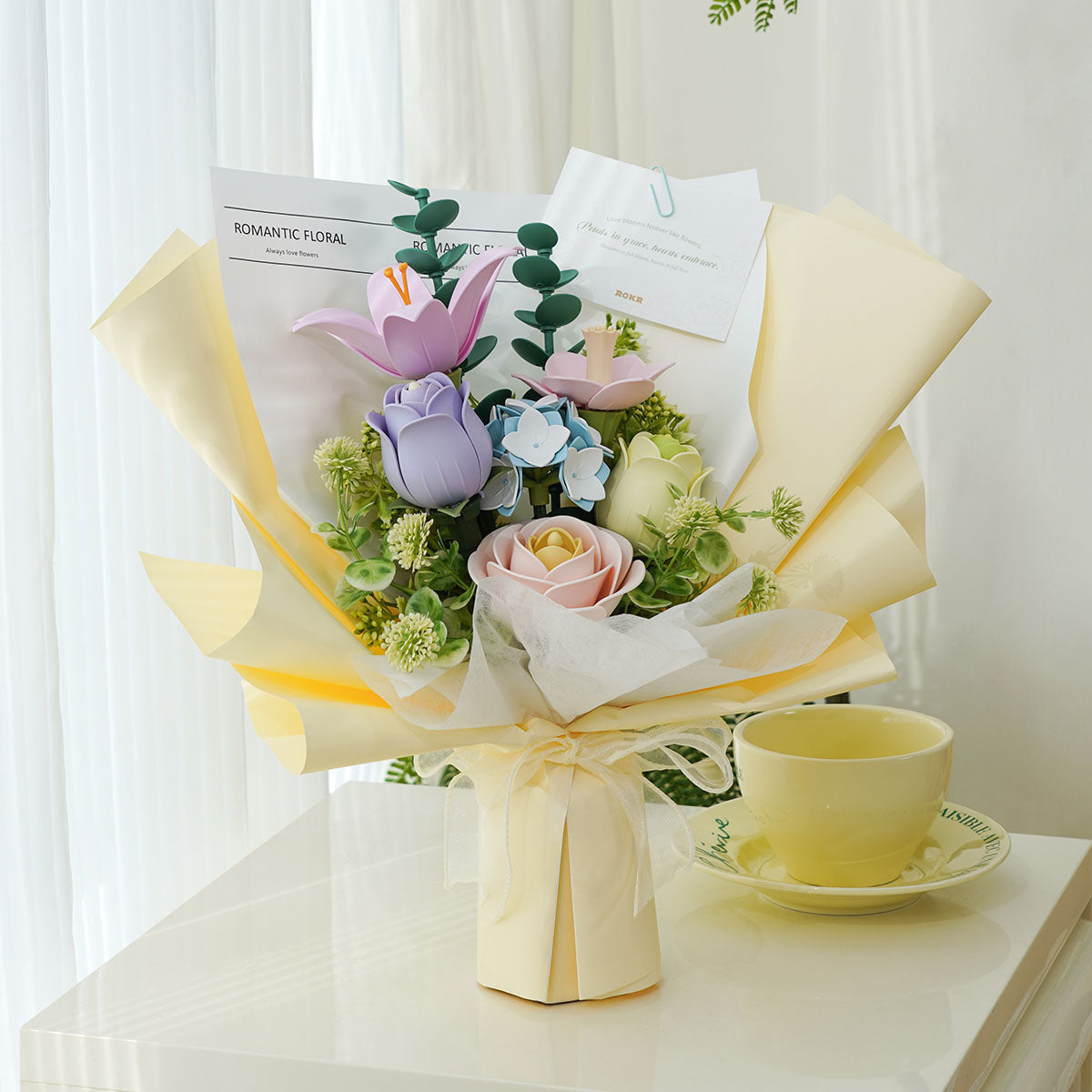 Robotime Rokr Spring Time Bouquet DIY 3D Floral Puzzle Mixed Flower Arrangement AF01J RT-AF01J