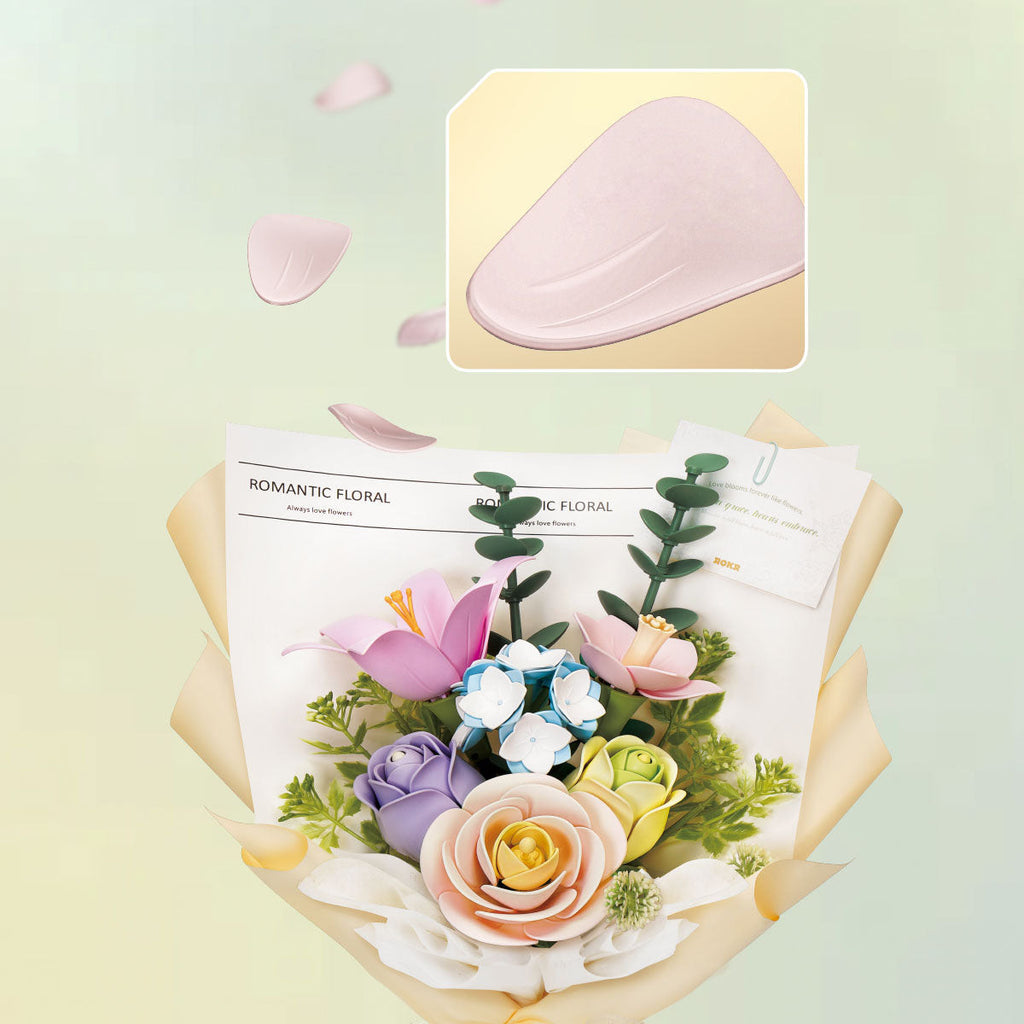 Robotime Rokr Spring Time Bouquet DIY 3D Floral Puzzle Mixed Flower Arrangement AF01J RT-AF01J