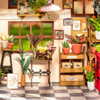 Robotime Rolife Emilys Flower Shop DIY Miniature Dollhouse 3D Wooden Puzzle Floral Building Model RT-DG145