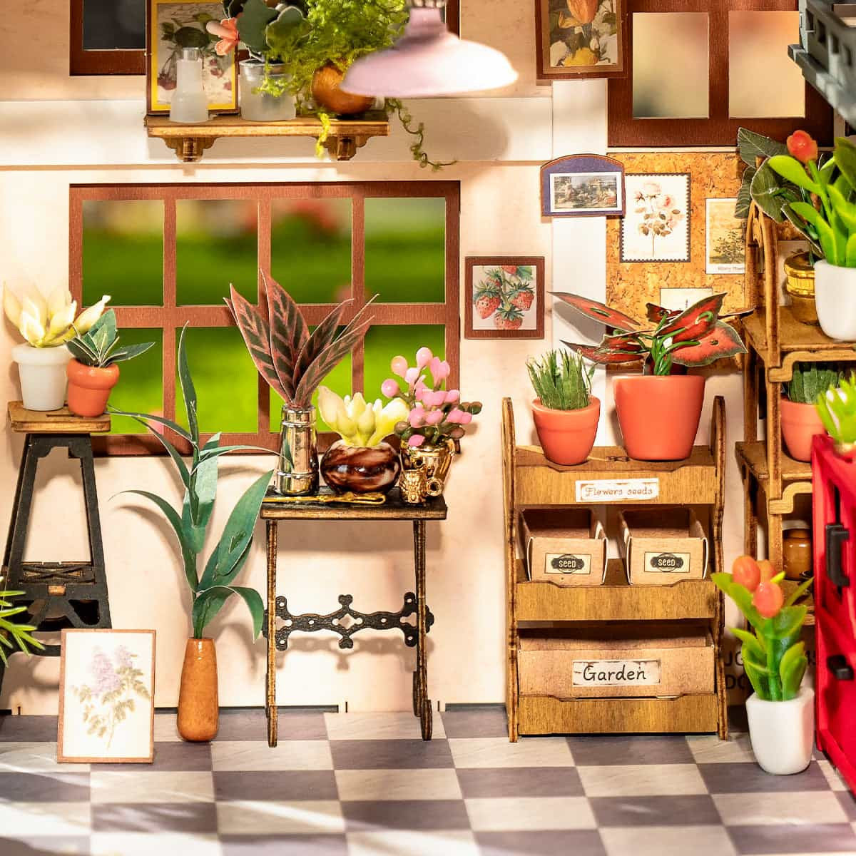Robotime Rolife Emilys Flower Shop DIY Miniature Dollhouse 3D Wooden Puzzle Floral Building Model RT-DG145