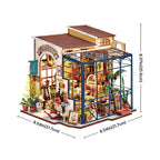 Robotime Rolife Emilys Flower Shop DIY Miniature Dollhouse 3D Wooden Puzzle Floral Building Model RT-DG145