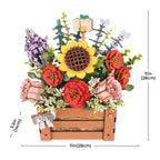 Robotime Rowood Wooden Bloom Box DIY 3D Wooden Flower Arrangement TW02H RT-TW02H